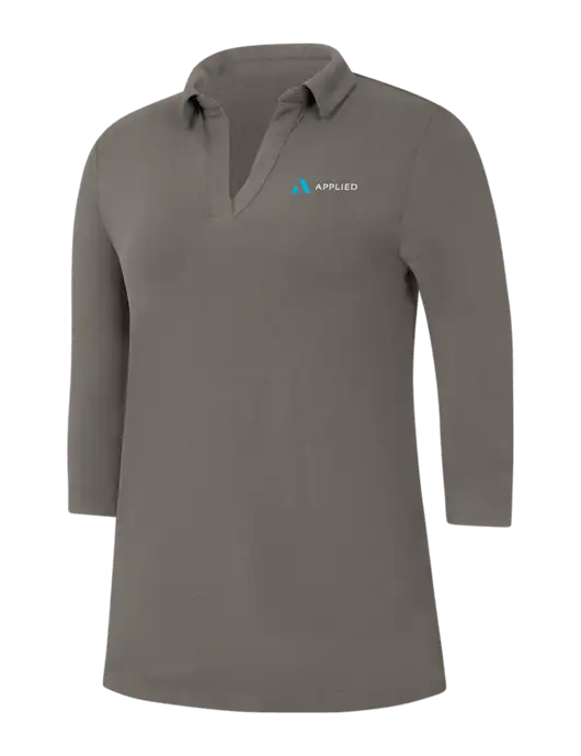 Womens Dark Grey Luxe Knit Tunic w/Applied Logo