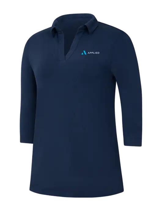 Navy Womens Luxe Knit Tunic w/Applied Logo
