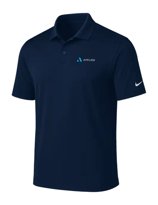 NIKE Navy Victory Solid Polo w/Applied Logo