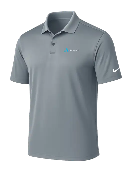 NIKE Medium Grey Victory Solid Polo w/Applied Logo