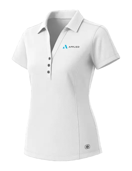 OGIO Womens White ONYX Polo w/Applied Logo