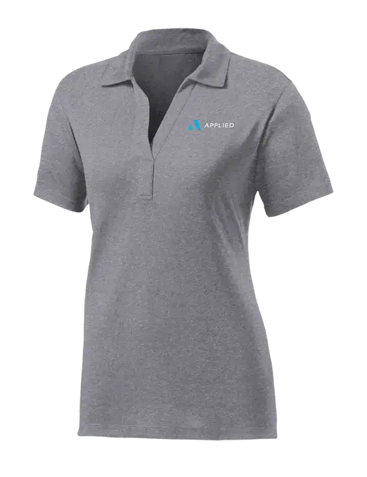 Womens Medium Grey Heather Contender Polo w/Applied Logo
