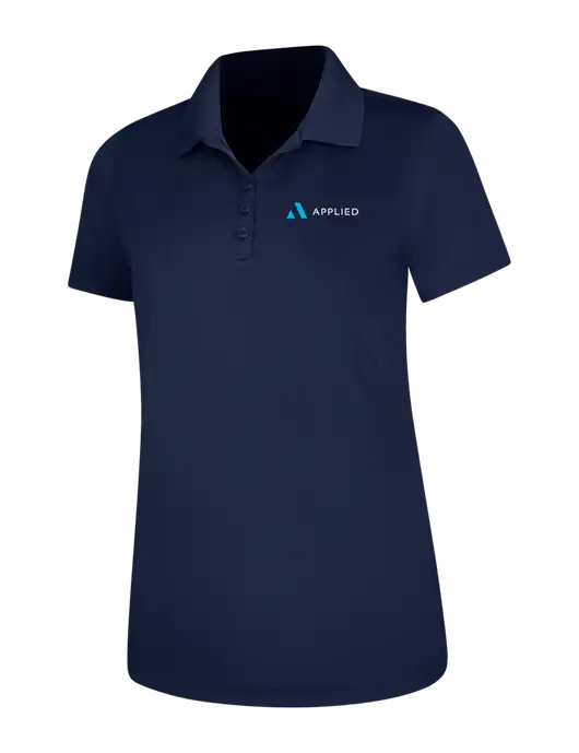Dark Navy Womens Dry Zone UV Mesh Polo w/Applied Logo