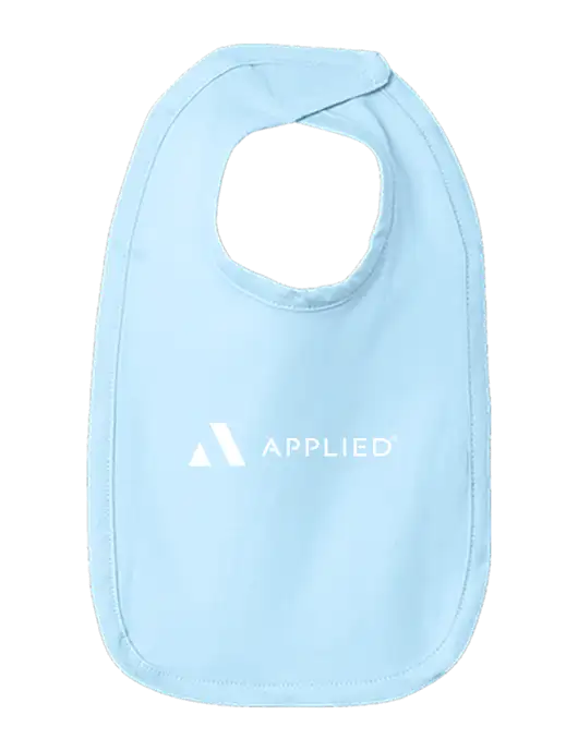 Rabbit Skins Light Blue Infant Premium Jersey Bib w/Applied Logo