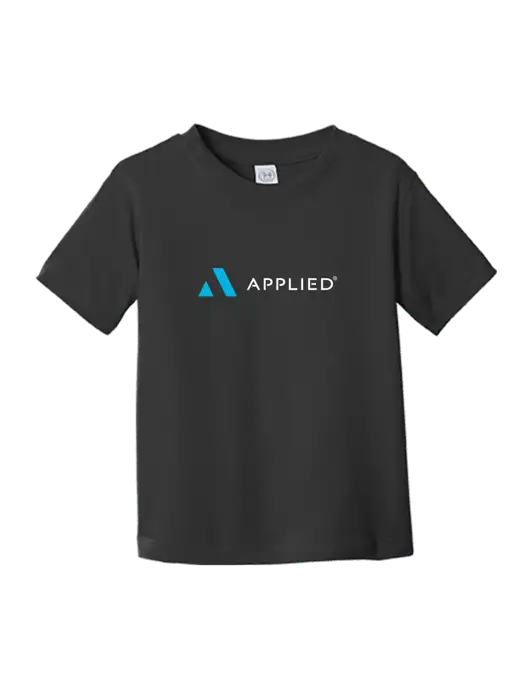 Rabbit Skins Black Toddler Fine Jersey Tee w/Applied Logo
