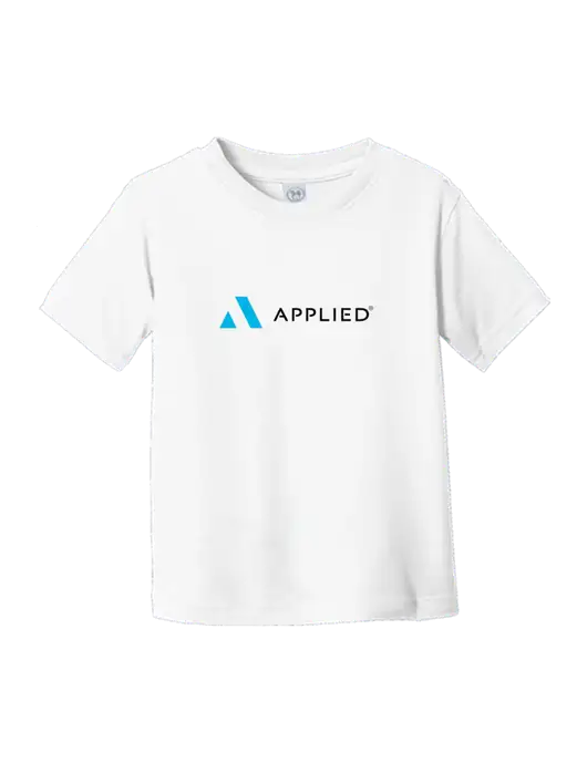 Rabbit Skins White Toddler Fine Jersey Tee w/Applied Logo