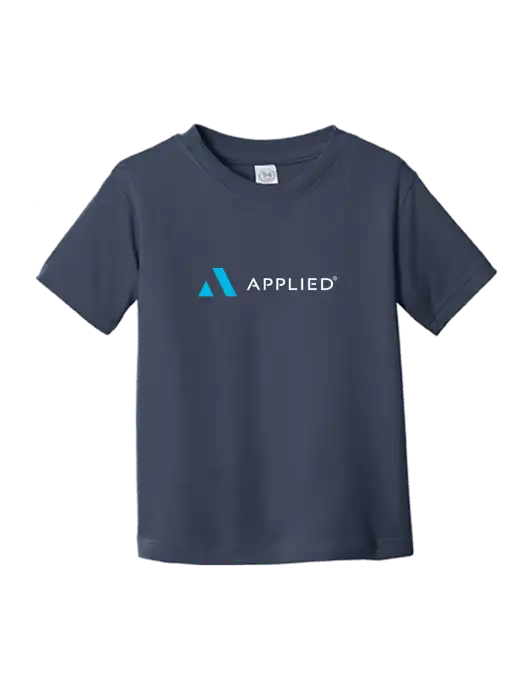 Rabbit Skins Navy Toddler Fine Jersey Tee w/Applied Logo