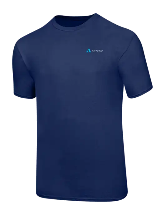 Ring Spun Navy 4.5 oz T-Shirt w/Applied Logo