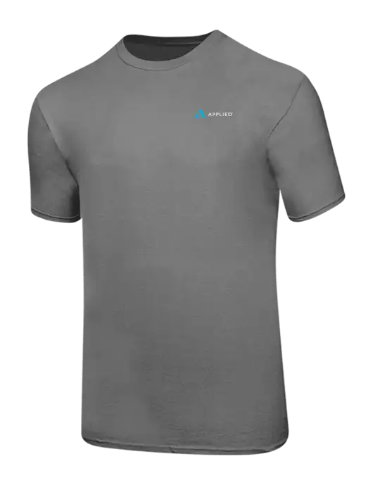 Ring Spun Medium Grey 4.5 oz T-Shirt w/Applied Logo