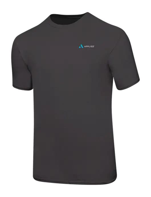 Ring Spun Charcoal 4.5 oz T-Shirt w/Applied Logo