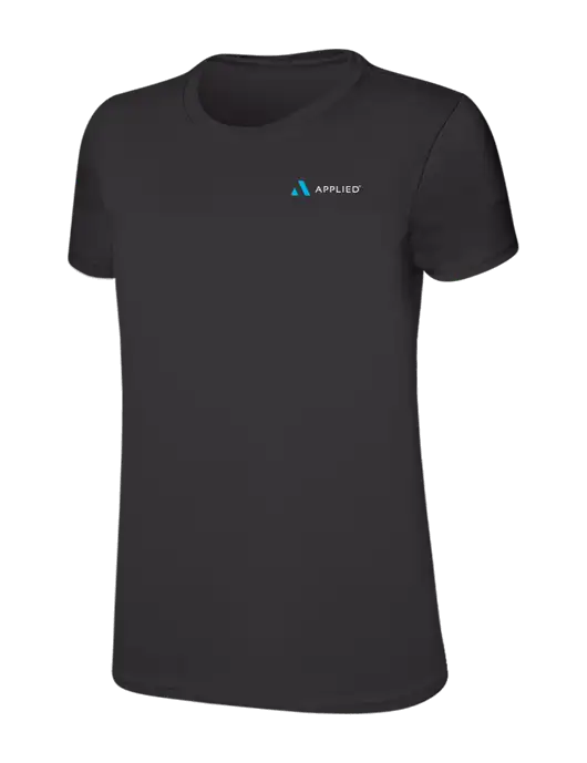 Womens Ring Spun Charcoal 4.5 oz T-Shirt w/Applied Logo