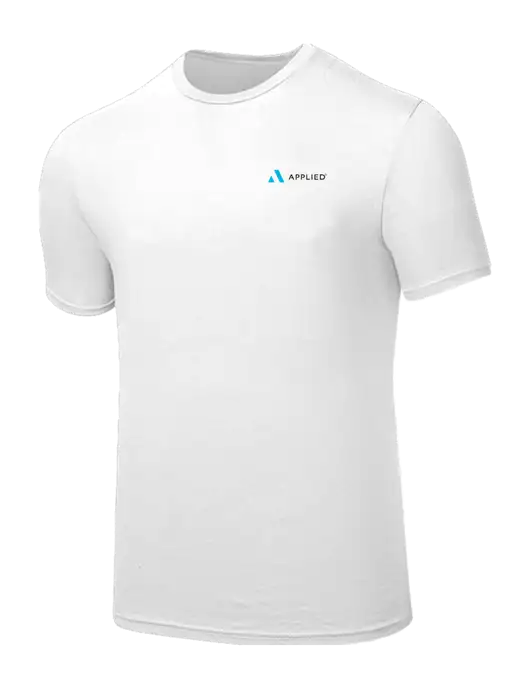Seriously Soft White T-Shirt w/Applied Logo