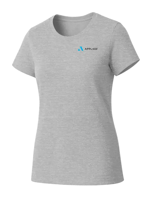 Womens Seriously Soft Light Heathered Grey T-Shirt w/Applied Logo