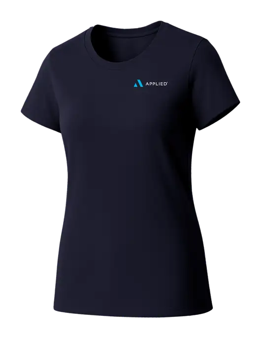 Womens Seriously Soft New Navy T-Shirt w/Applied Logo