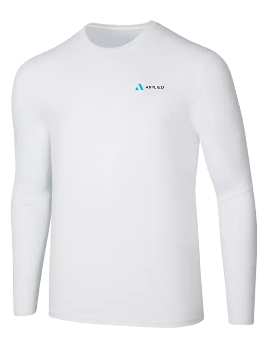 Seriously Soft White Long Sleeve T-Shirt w/Applied Logo