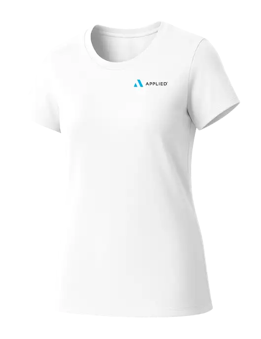 Womens Seriously Soft White T-Shirt w/Applied Logo