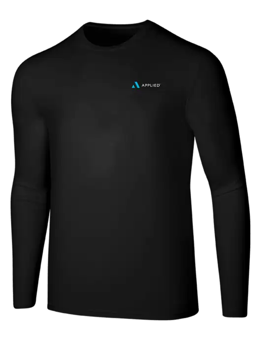 Seriously Soft Black Long Sleeve T-Shirt w/Applied Logo