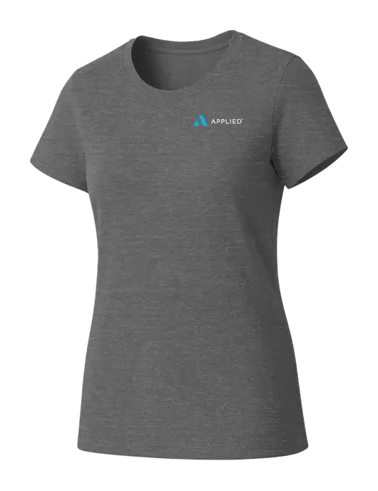 Womens Seriously Soft Grey Frost T-Shirt w/Applied Logo