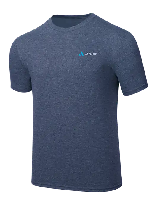 Simply Soft Navy Frost 4.5oz  Poly/Combed Ring Spun Cotton T-Shirt w/Applied Logo