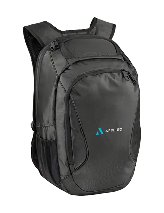 Stealth Dark Grey/Black Laptop Backpack w/Applied Logo