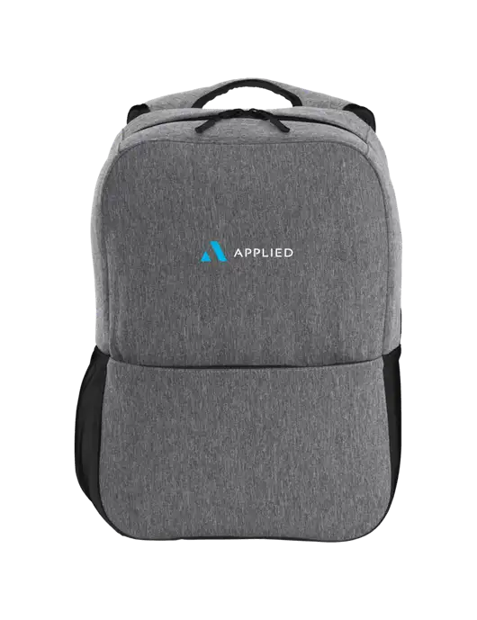 Access Square Laptop Graphite Heather/Black Backpack w/Applied Logo