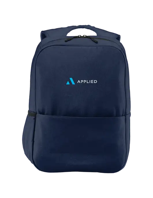 Access Square Laptop River Blue Navy Backpack w/Applied Logo