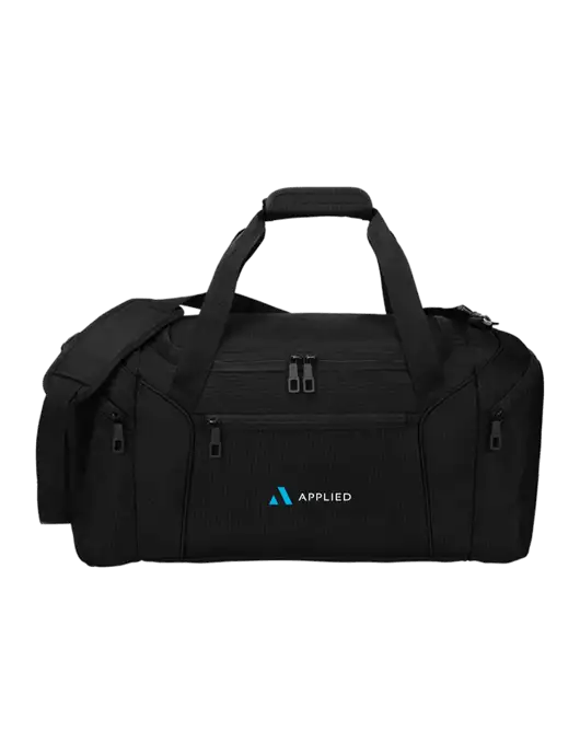 Slim & Lite Black Duffel    w/Applied Logo