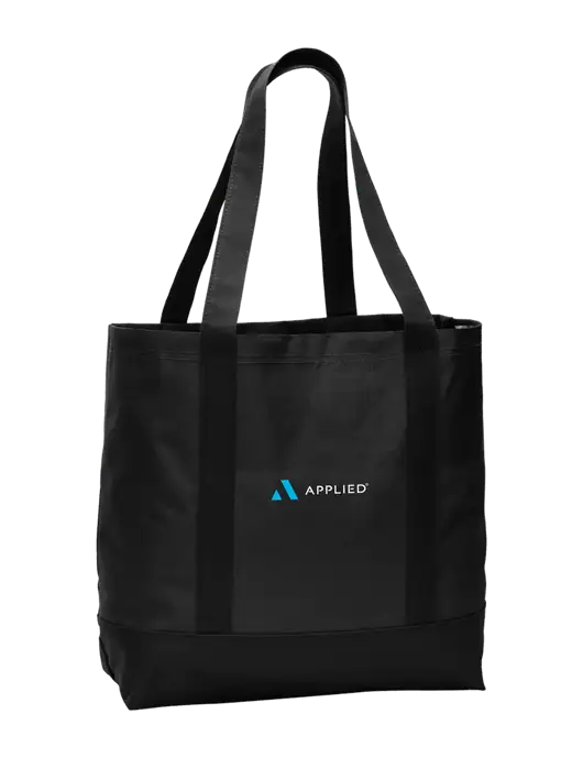 Carryall Black/Black Day Tote w/Applied Logo