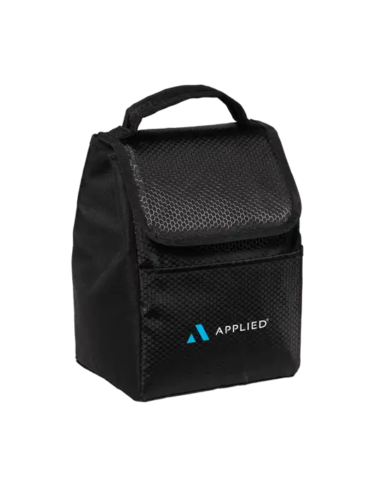 Lunch Bag Black Cooler w/Applied Logo