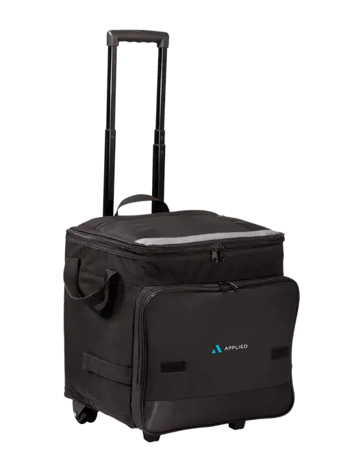 Black Rolling Cooler w/Applied Logo
