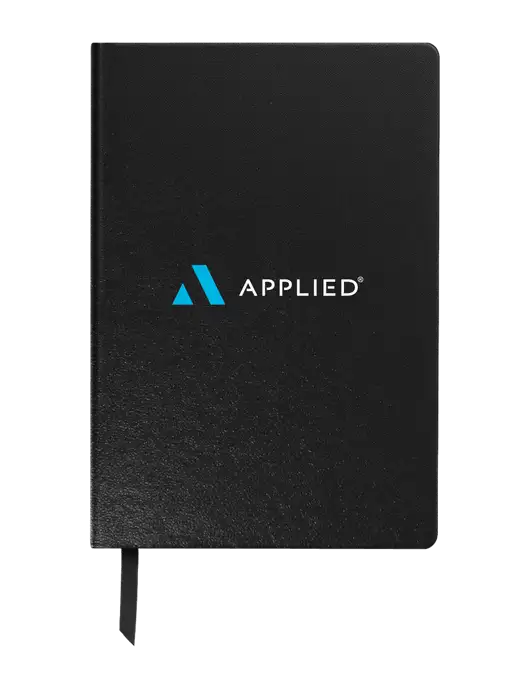 Achieve Black Hardcover Journal, 5.5 x 8.37 w/Applied Logo