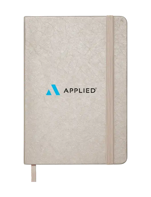 Granite Light Grey Hardcover Journal, 5.62 X  8.37 w/Applied Logo