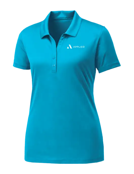 Womens Sapphire Blue PosiCharge Competitor Polo w/Applied Logo