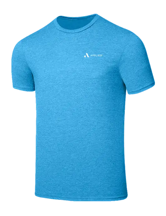 Seriously Soft Heathered Sapphire Blue T-Shirt w/Applied Logo