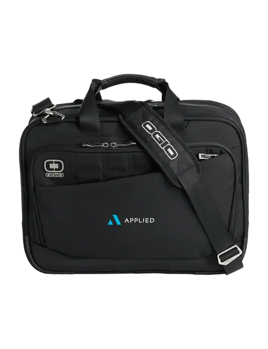 OGIO Black Element Laptop Messenger Bag w/Applied Logo