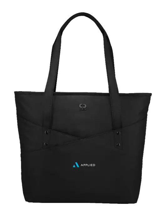 OGIO Black Downtown Tote 
 w/Applied Logo