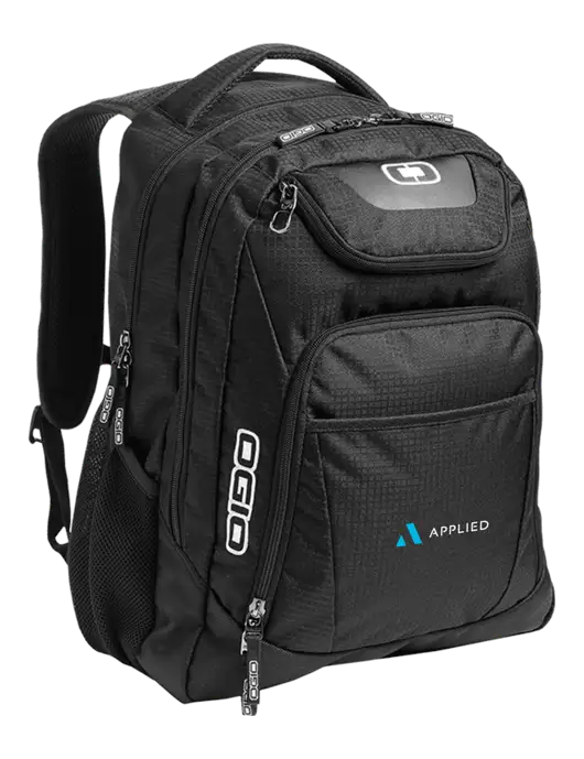 OGIO Black/Silver Excelsior Laptop Backpack w/Applied Logo