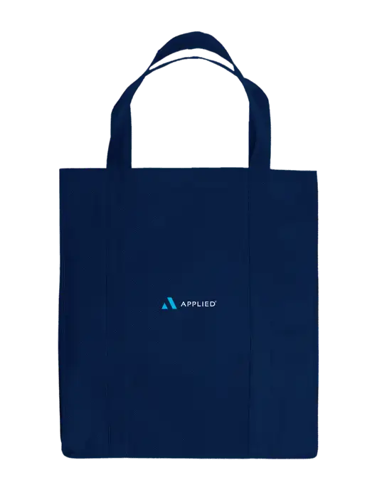 Eco Reusable Jumbo Navy Blue Shopping Bag w/Applied Logo