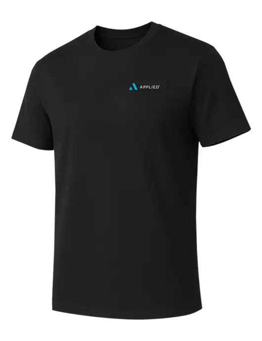 Allmade Deep Black Organic Cotton Tee w/Applied Logo