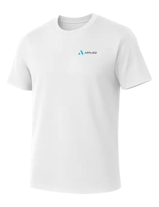 Allmade Bright White Organic Cotton Tee w/Applied Logo