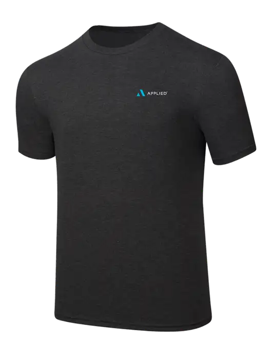 Simply Soft Black Frost 4.5oz  Poly/Combed Ring Spun Cotton T-Shirt w/Applied Logo