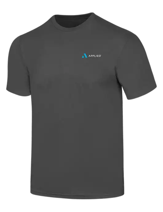 Simply Soft Charcoal 4.5oz  Poly/Combed Ring Spun Cotton T-Shirt w/Applied Logo