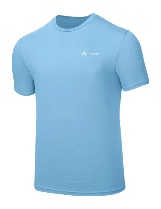 Seriously Soft Light Blue T-Shirt w/Applied Logo