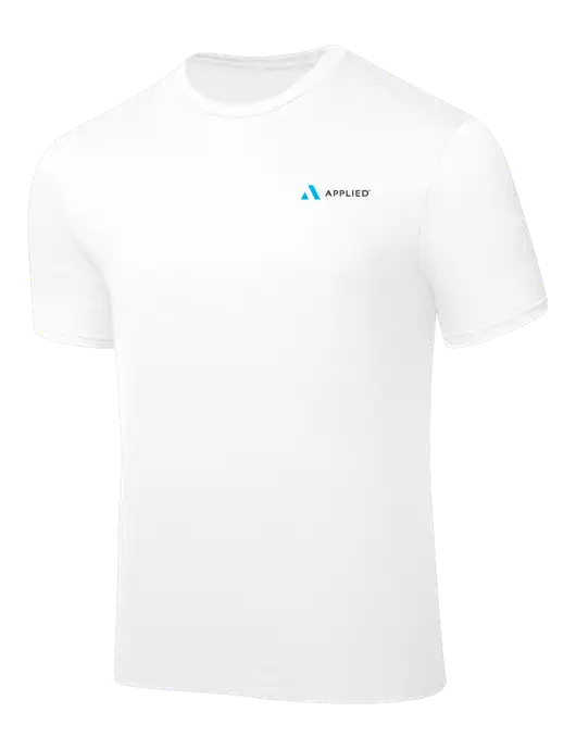 White PosiCharge Competitor Tee w/Applied Logo