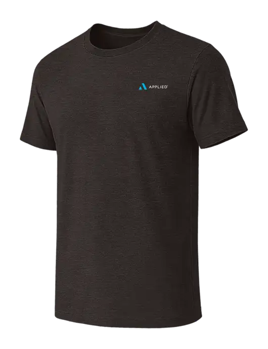 BELLA+CANVAS Dark Grey Heather CVC Short Sleeve Tee w/Applied Logo
