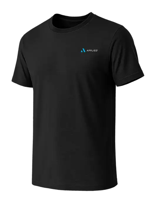 BELLA+CANVAS Black CVC Short Sleeve Tee w/Applied Logo