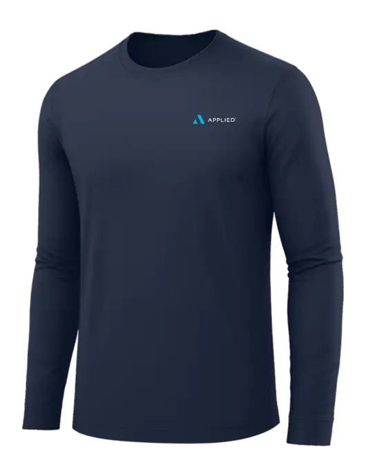Long Sleeve Navy PosiCharge Competitor Tee w/Applied Logo