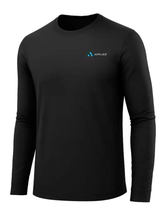 Long Sleeve Black PosiCharge Competitor Tee w/Applied Logo