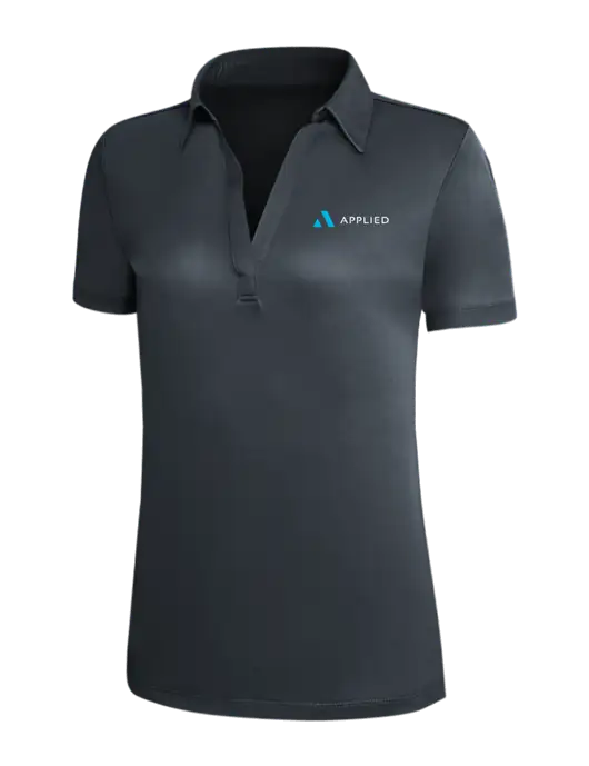 Dark Grey Silk Touch Womens Performance Polo w/Applied Logo