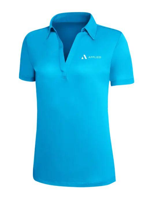 Sapphire Blue Silk Touch Womens Performance Polo w/Applied Logo